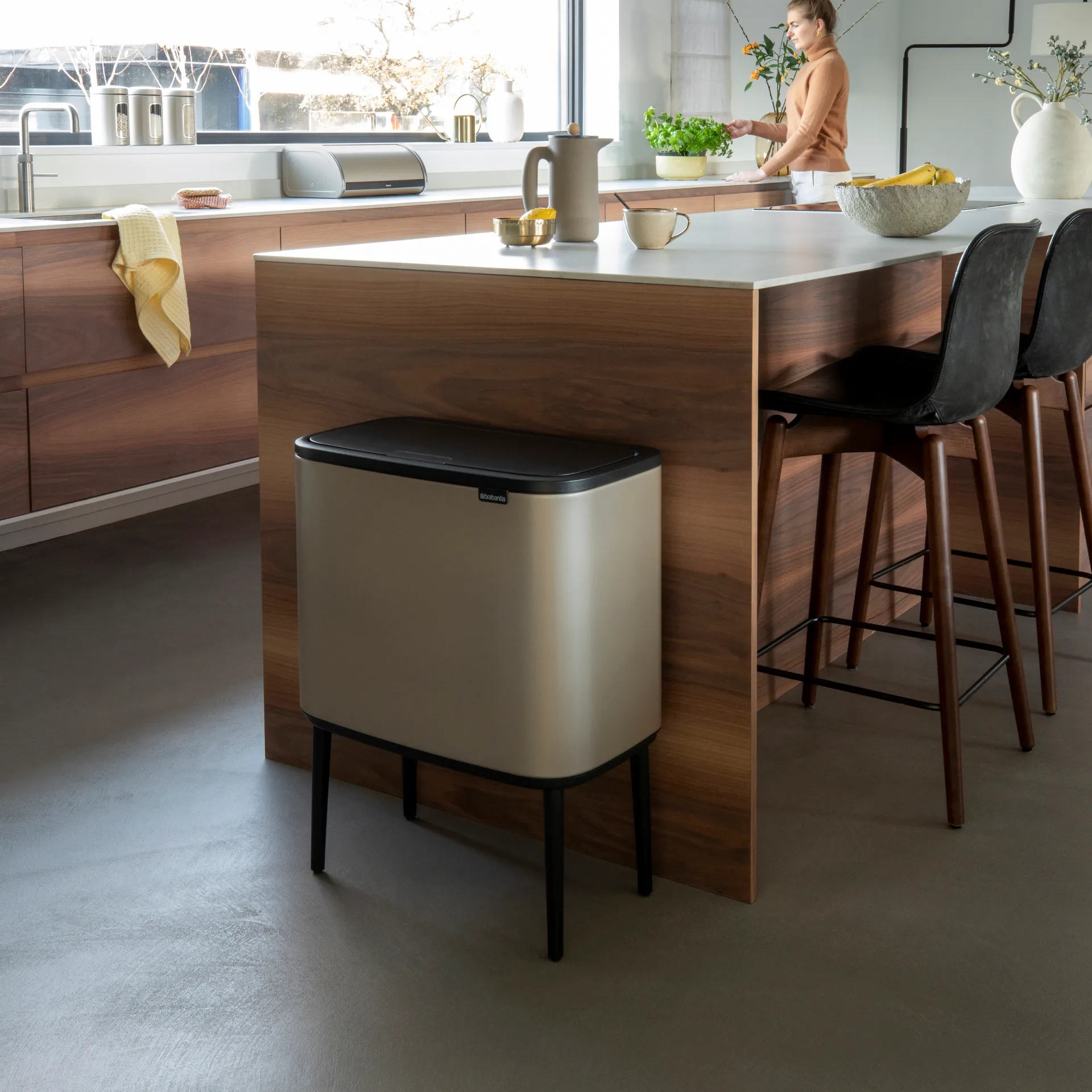 보 터치 빈 36 리터, Metallic Gold Brabantia | 브라반티아