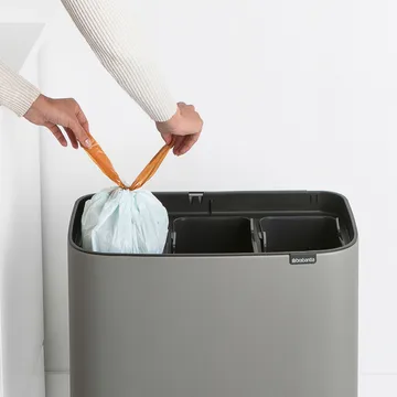 보 터치 빈 휴지통 3x11 L - Mineral concrete grey - Brabantia | 브라반티아