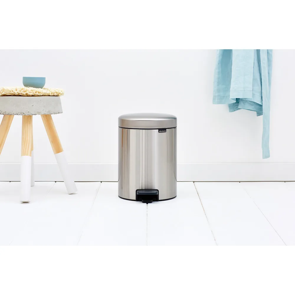 뉴 아이콘 페달 빈 휴지통 5 L, Matt steel fingerprint proof Brabantia | 브라반티아