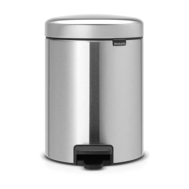 뉴 아이콘 페달 빈 휴지통 5 L, Matt steel fingerprint proof Brabantia | 브라반티아