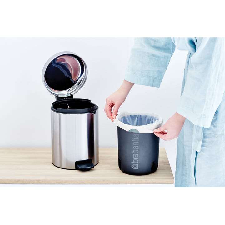 뉴 아이콘 페달 빈 휴지통 5 리터, Matt steel fingerprint proof Brabantia | 브라반티아