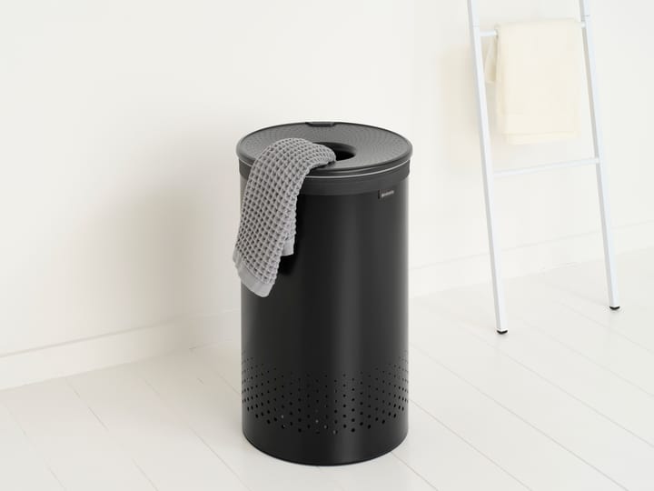 브라반티아 세탁 바구니 플라스틱 뚜껑 60 L, Matte black Brabantia | 브라반티아