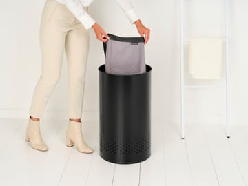 브라반티아 세탁 바구니 플라스틱 뚜껑 60 L - Matte black - Brabantia | 브라반티아