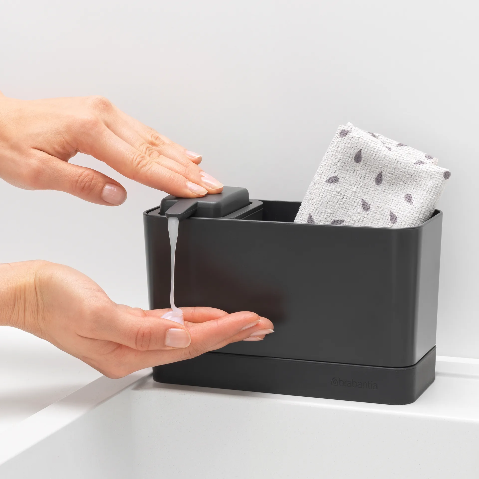 브라반티아 키친 싱크대 정리함 & 비누 디스펜서, dark grey Brabantia | 브라반티아