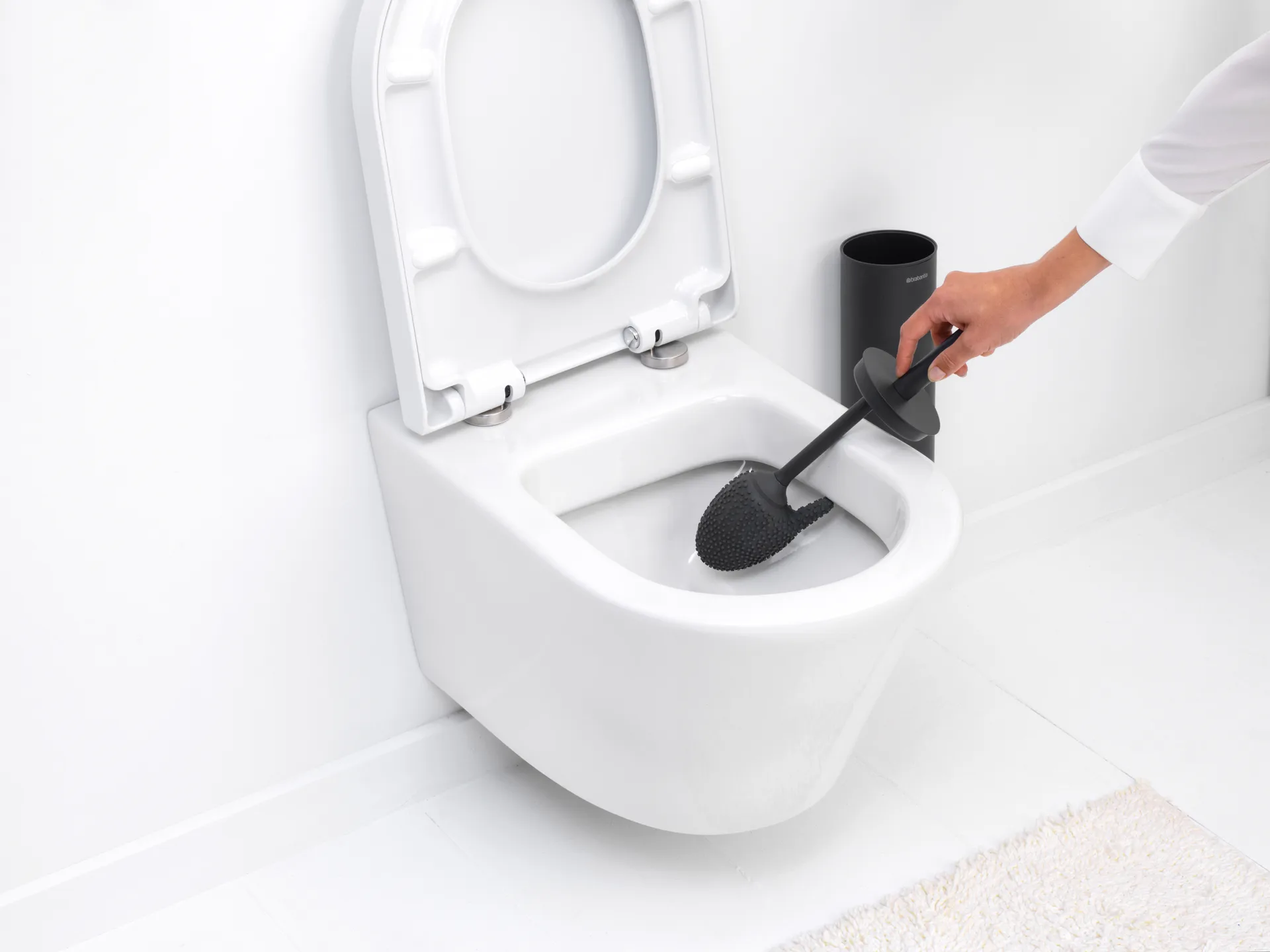 마인드셋 토일렛 브러쉬 & holder, Mineral Infinite Grey, silicone Brabantia | 브라반티아