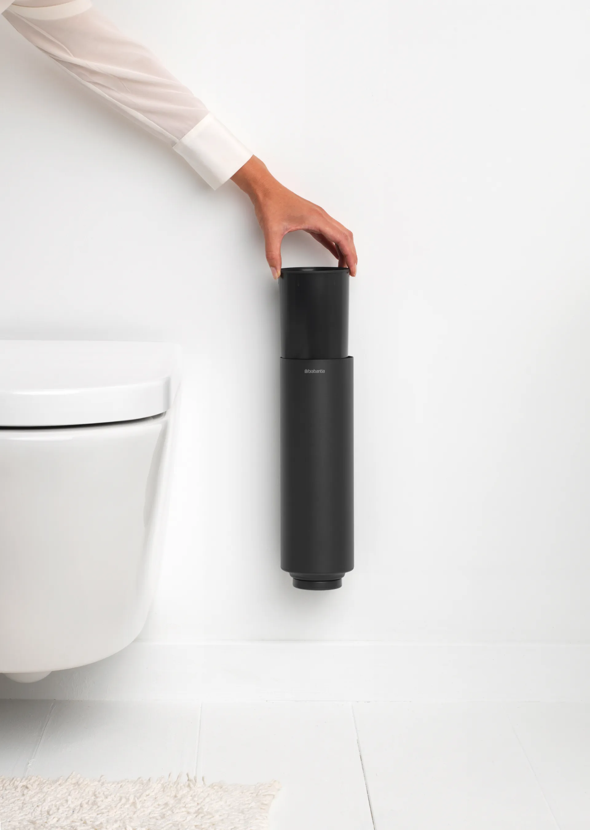 마인드셋 토일렛 브러쉬 & holder, Mineral Infinite Grey, silicone Brabantia | 브라반티아