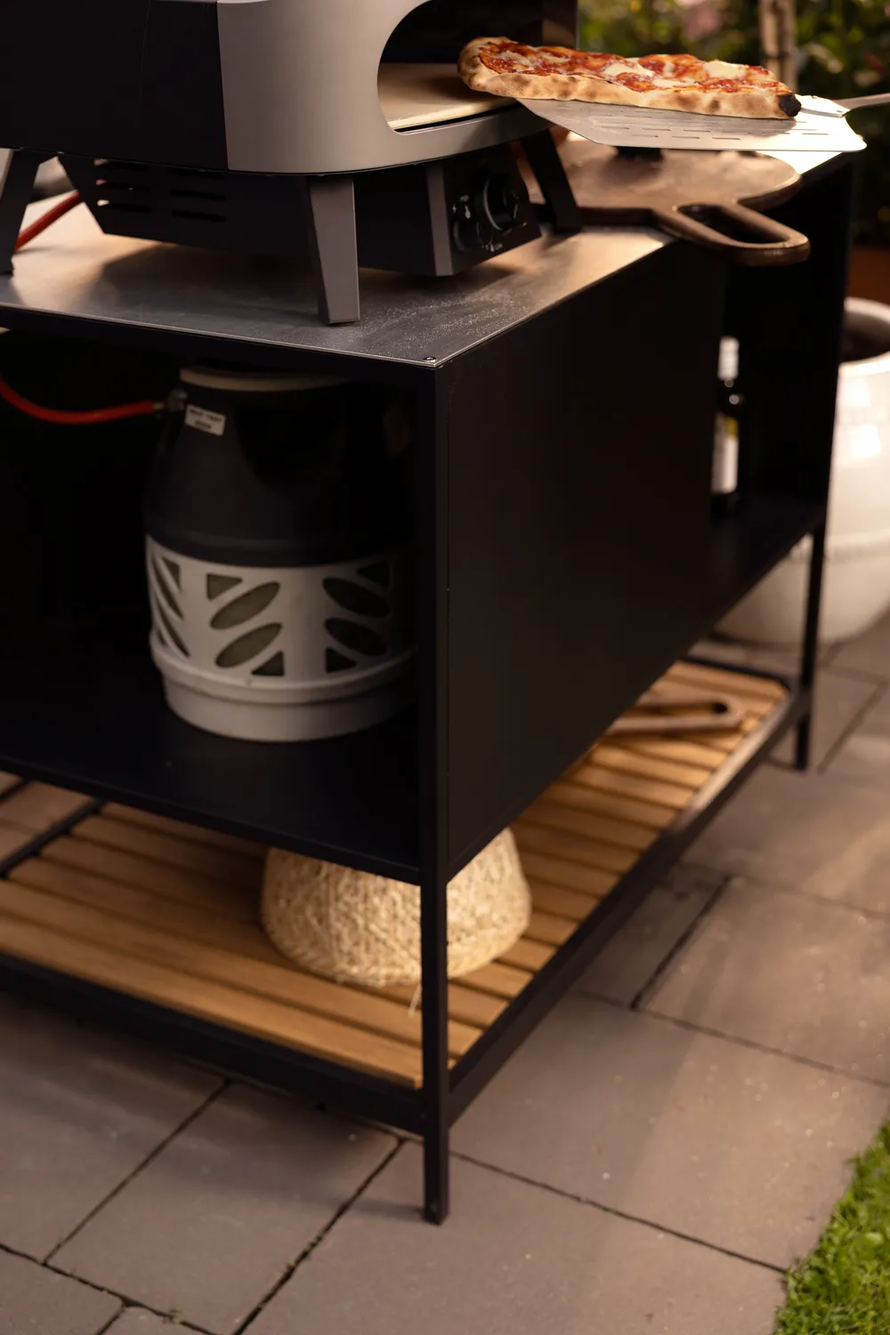 프렙 야외 주방 베이스 캐비닛 110x90x70 cm, Black Brafab