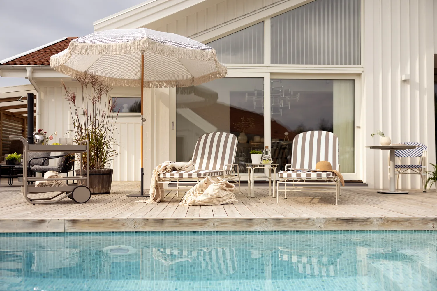 트롤리 서빙 카트 88x59 cm, Khaki Brafab