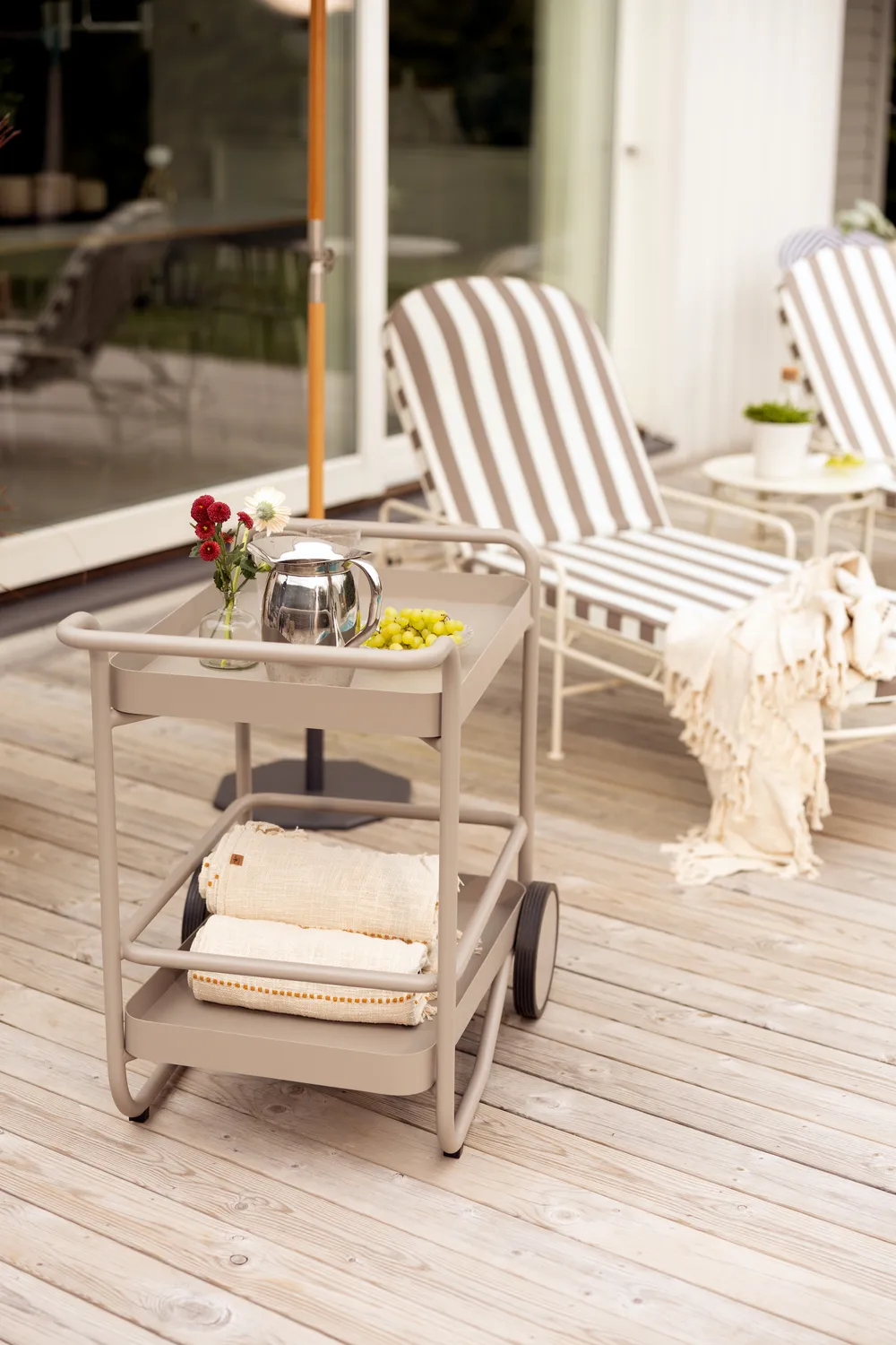 트롤리 서빙 카트 88x59 cm, Khaki Brafab