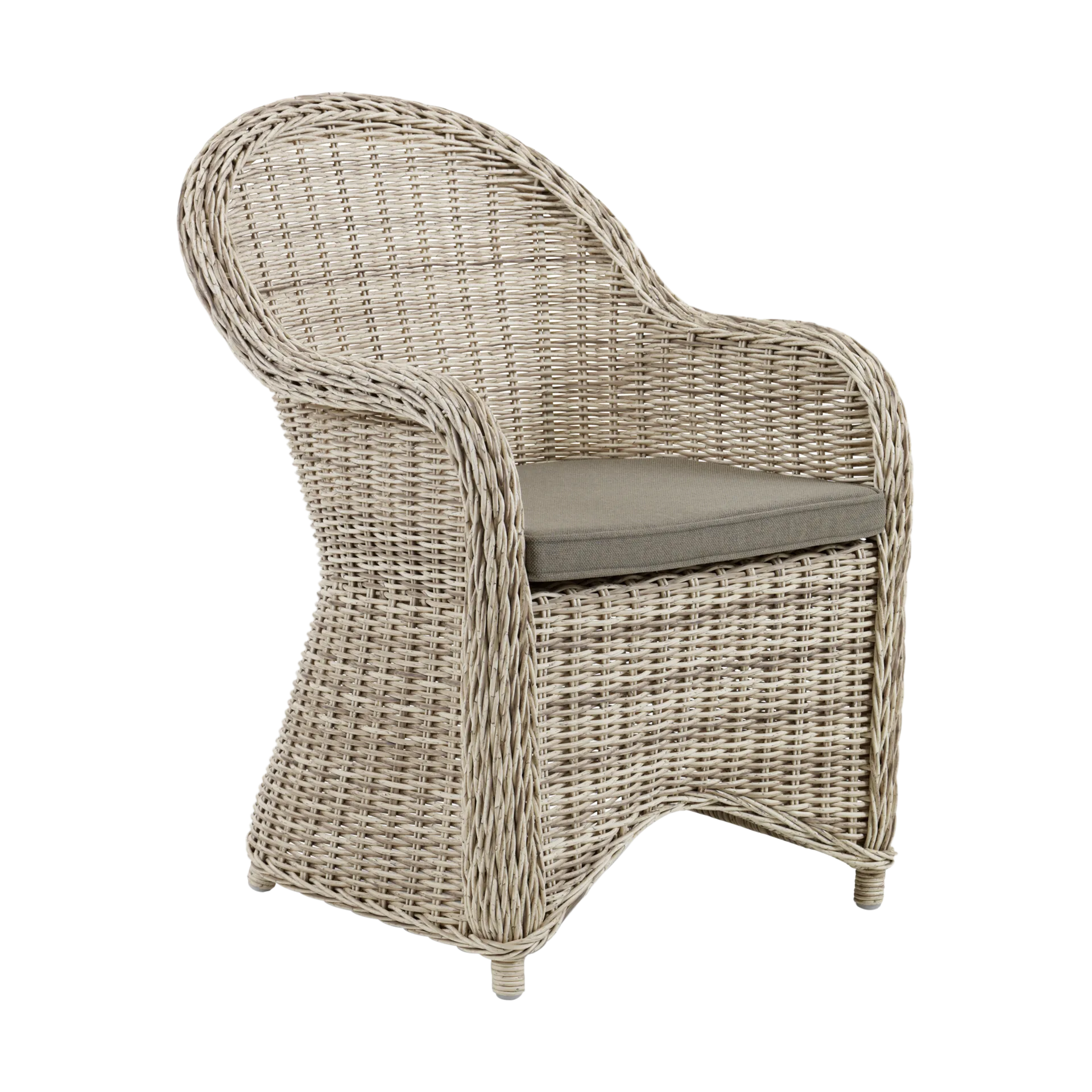 폴리나 암체어 시트 쿠션 포함, Beige-beige Brafab