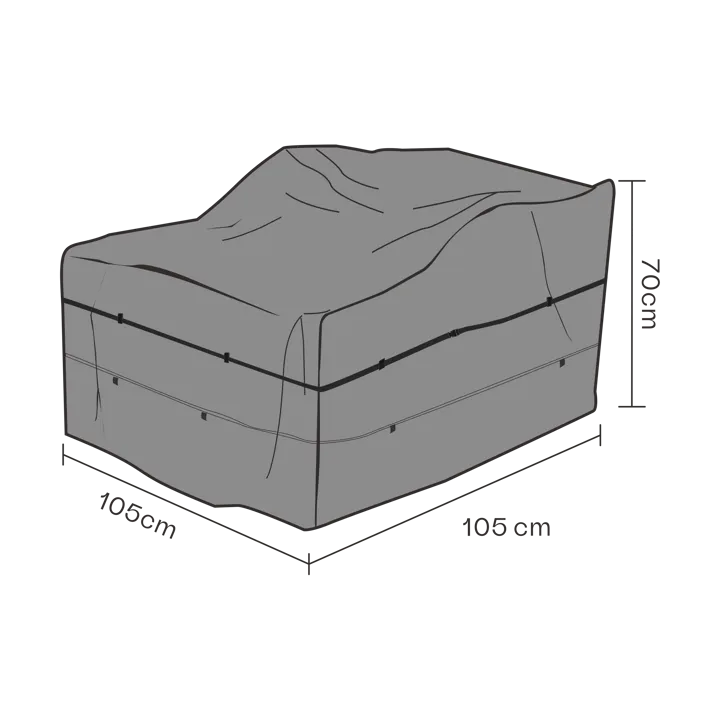 브라팹 가구 커버 암체어용 - Black 105 cm - Brafab