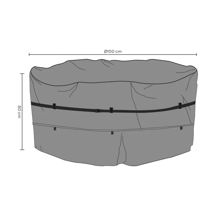 브라팹 가구 커버 다이닝 그룹용 - Black 150x80 cm - Brafab