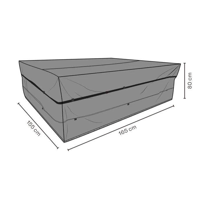 브라팹 가구 커버 다이닝 그룹용 - Black 165x155 cm - Brafab