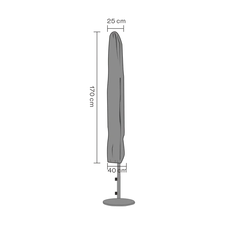 브라팹 가구 커버 파라솔 - Black 170 cm - Brafab