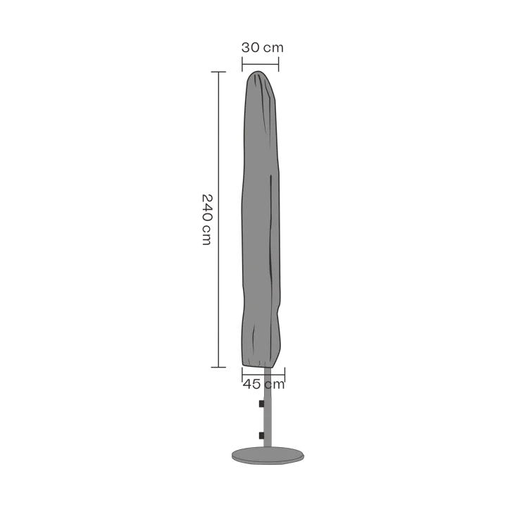 브라팹 가구 커버 파라솔 - Black 240 cm - Brafab