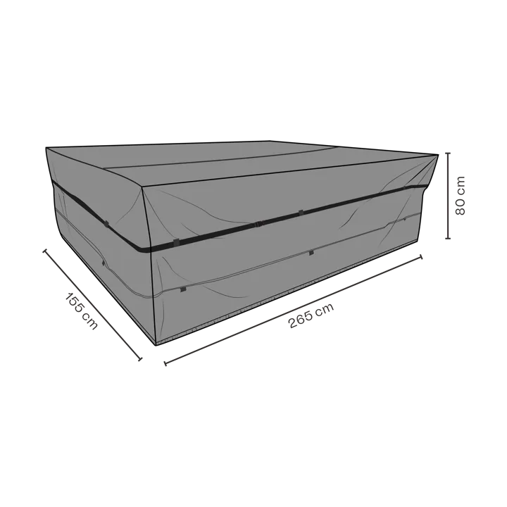 브라팹 가구 커버 다이닝 그룹용 - Black 265x155 cm - Brafab