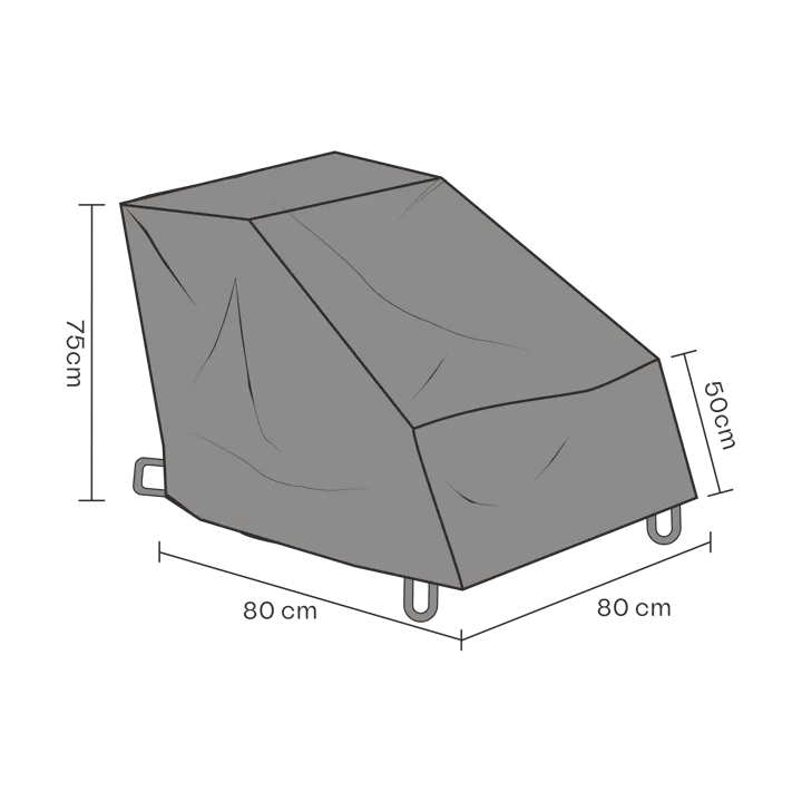 브라팹 가구 커버 암체어용 - Black 80 cm - Brafab