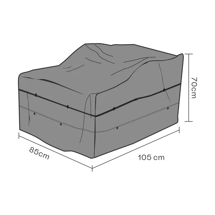 브라팹 가구 커버 암체어용 - Black 85 cm - Brafab