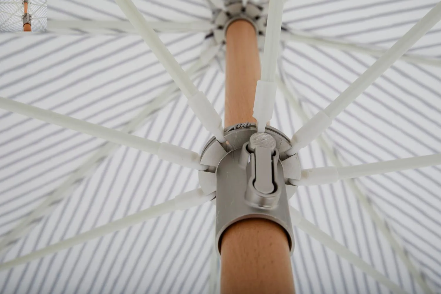 개츠비 파라솔, Grey stripe, Ø185 cm Brafab