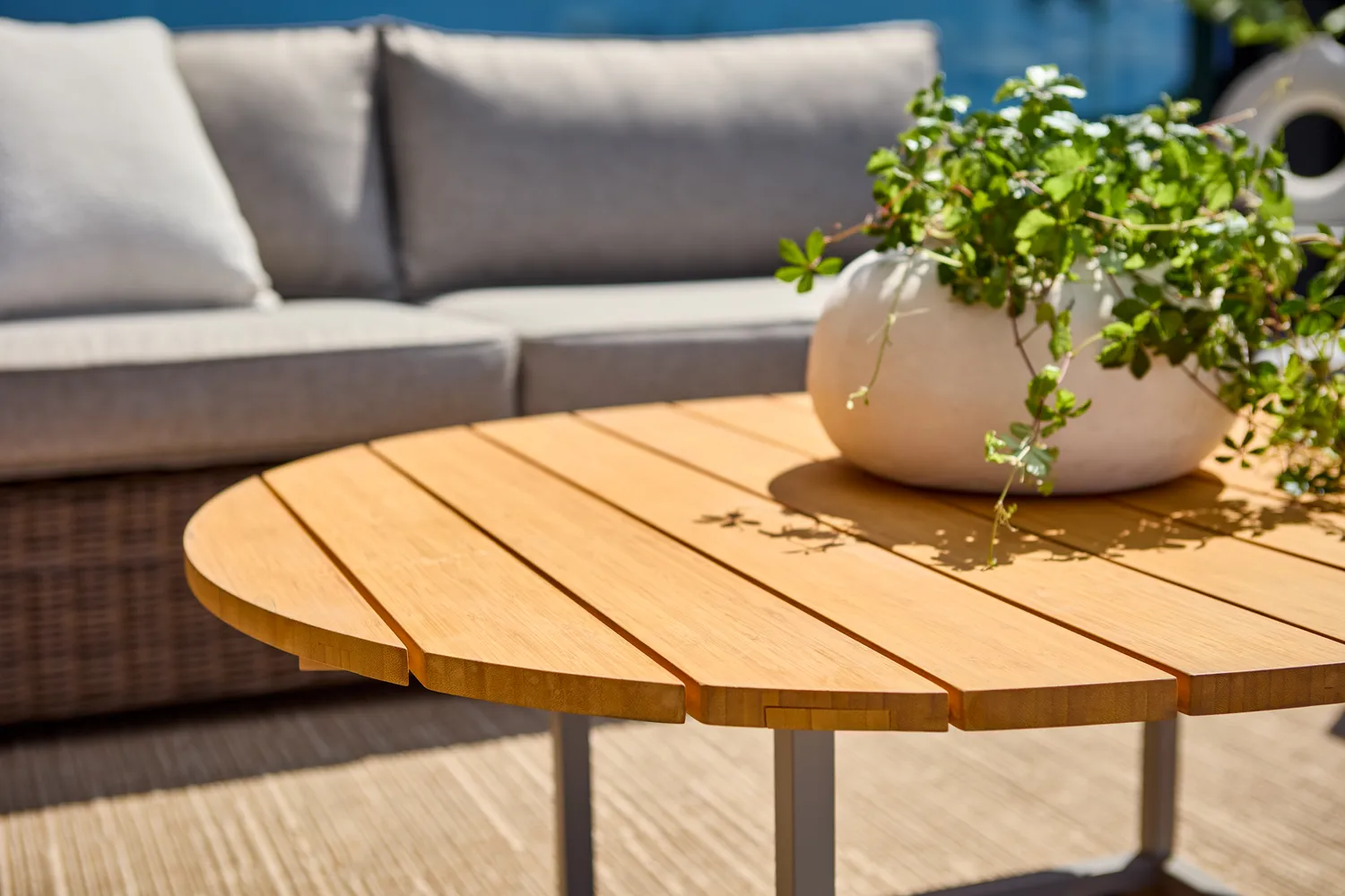 올리브 커피 테이블, Khaki-bamboo, 110x80 cm Brafab