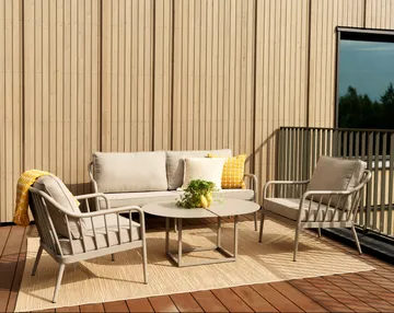 콜빌 암체어 - Khaki-burlap beige - Brafab