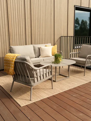 콜빌 암체어 - Khaki-burlap beige - Brafab