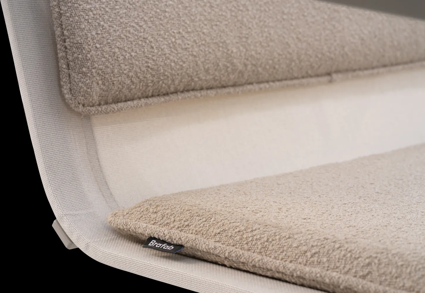 소로 라운지 암체어, Khaki-teddy beige Brafab