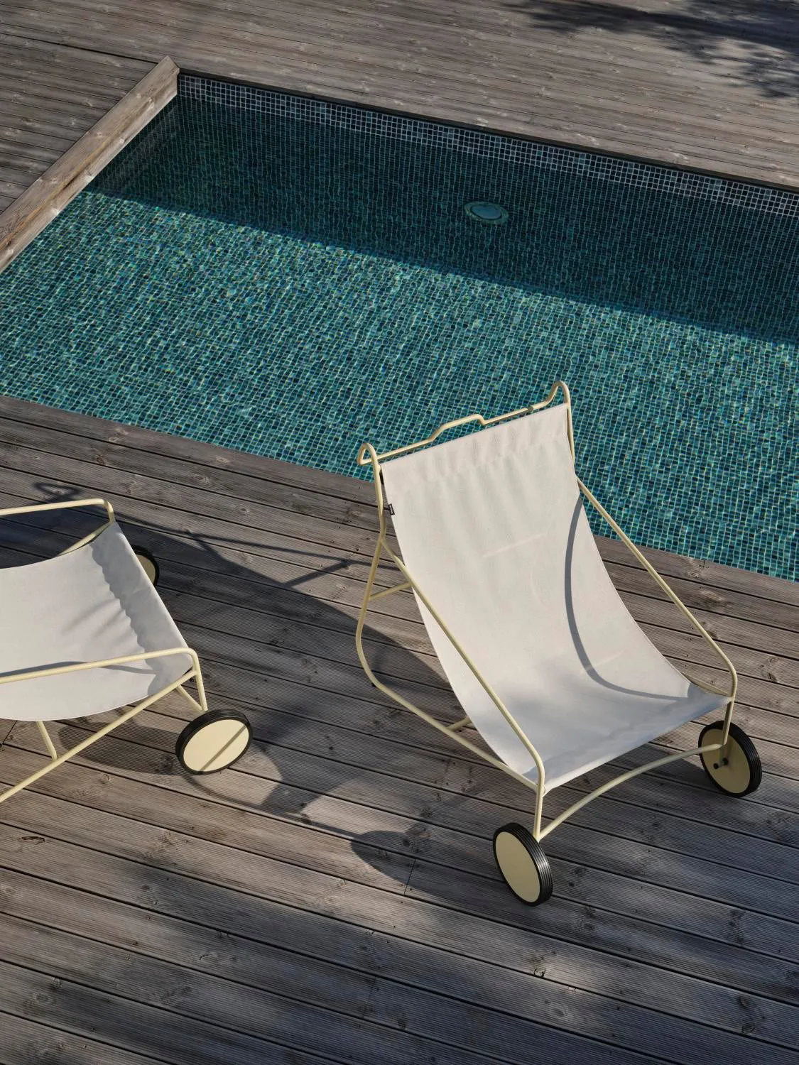 포울 체어 라운지 암체어, Lemon-off white Brafab