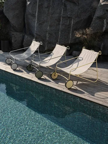 포울 체어 라운지 암체어 - Lemon-off white - Brafab