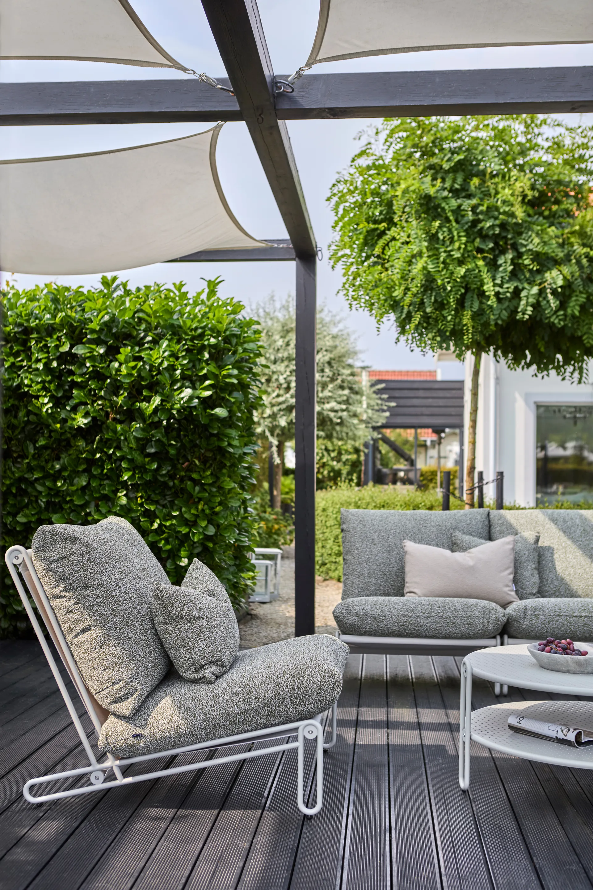 블릭스트 라운지 체어, Light grey-teddy verde Brafab