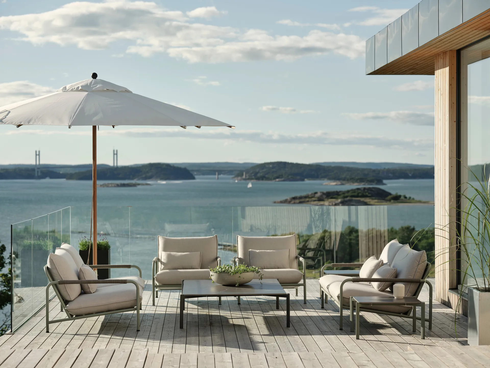 팔리아노 파라솔, Natural-white 350 cm Brafab