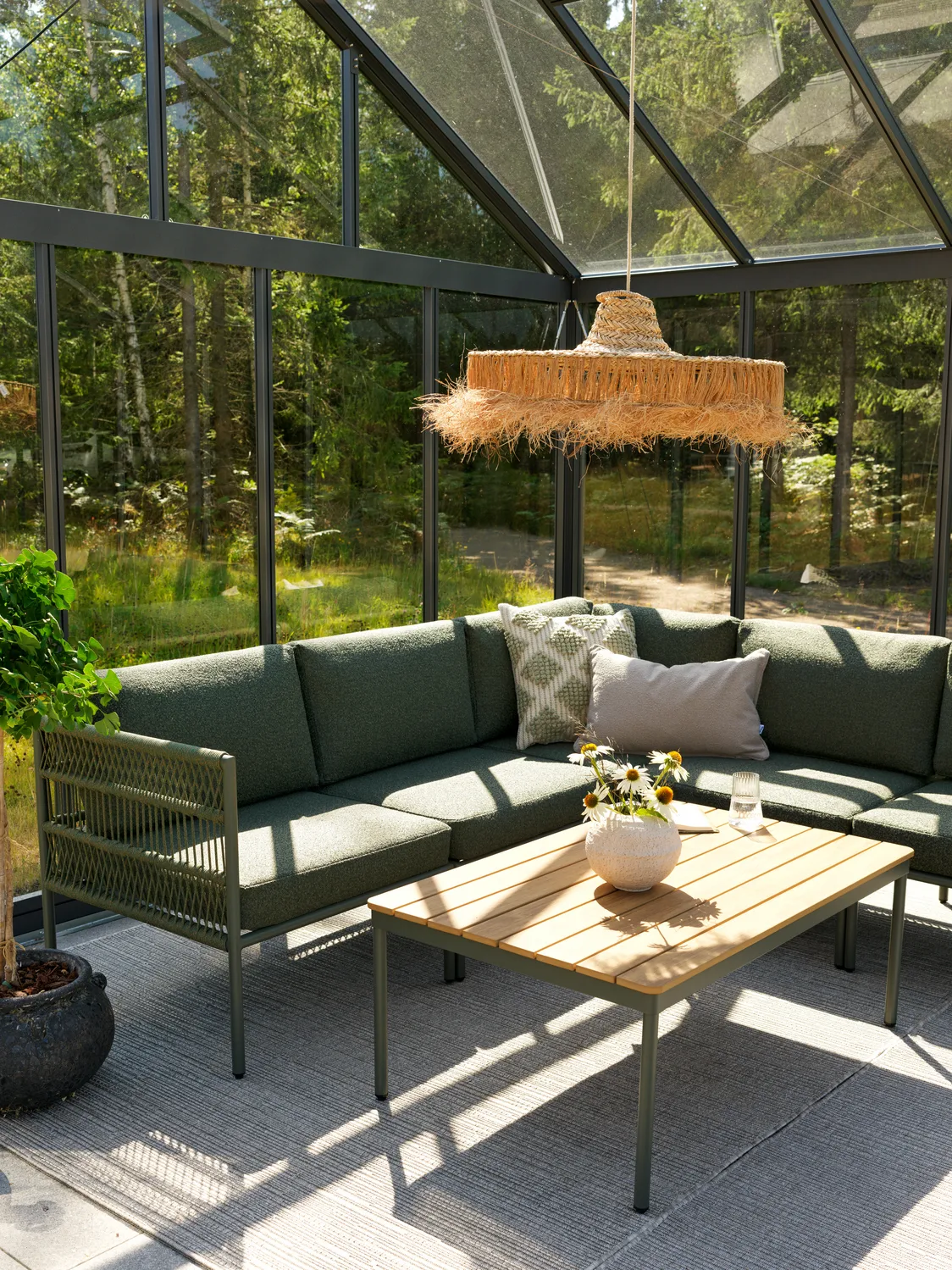 레노 소파 모듈, Nordic green-raw avocado, middle unit Brafab