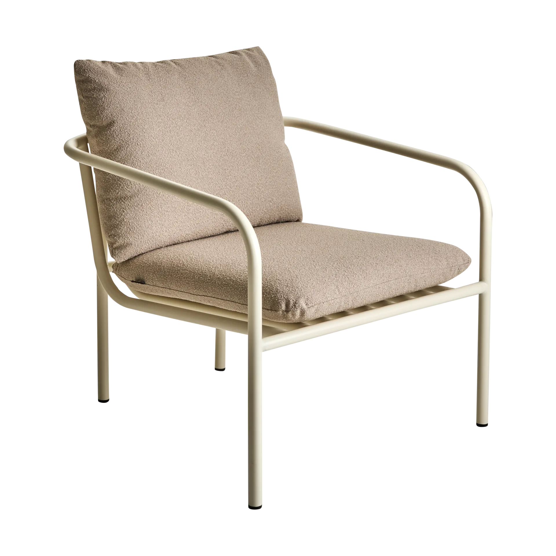 벤트 라운지 체어, Teddy beige-pearl white Brafab