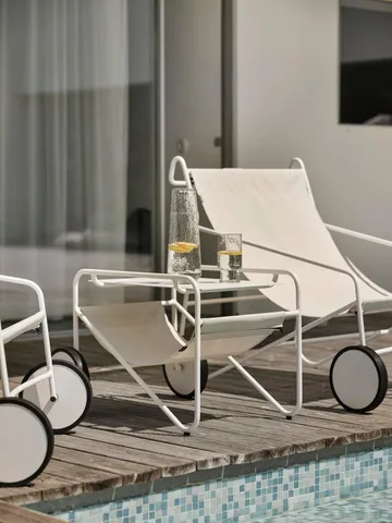 포울 테이블 사이드 테이블 - White-off white, 72x44 cm - Brafab