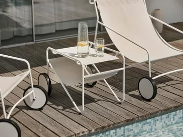 포울 테이블 사이드 테이블 - White-off white, 72x44 cm - Brafab