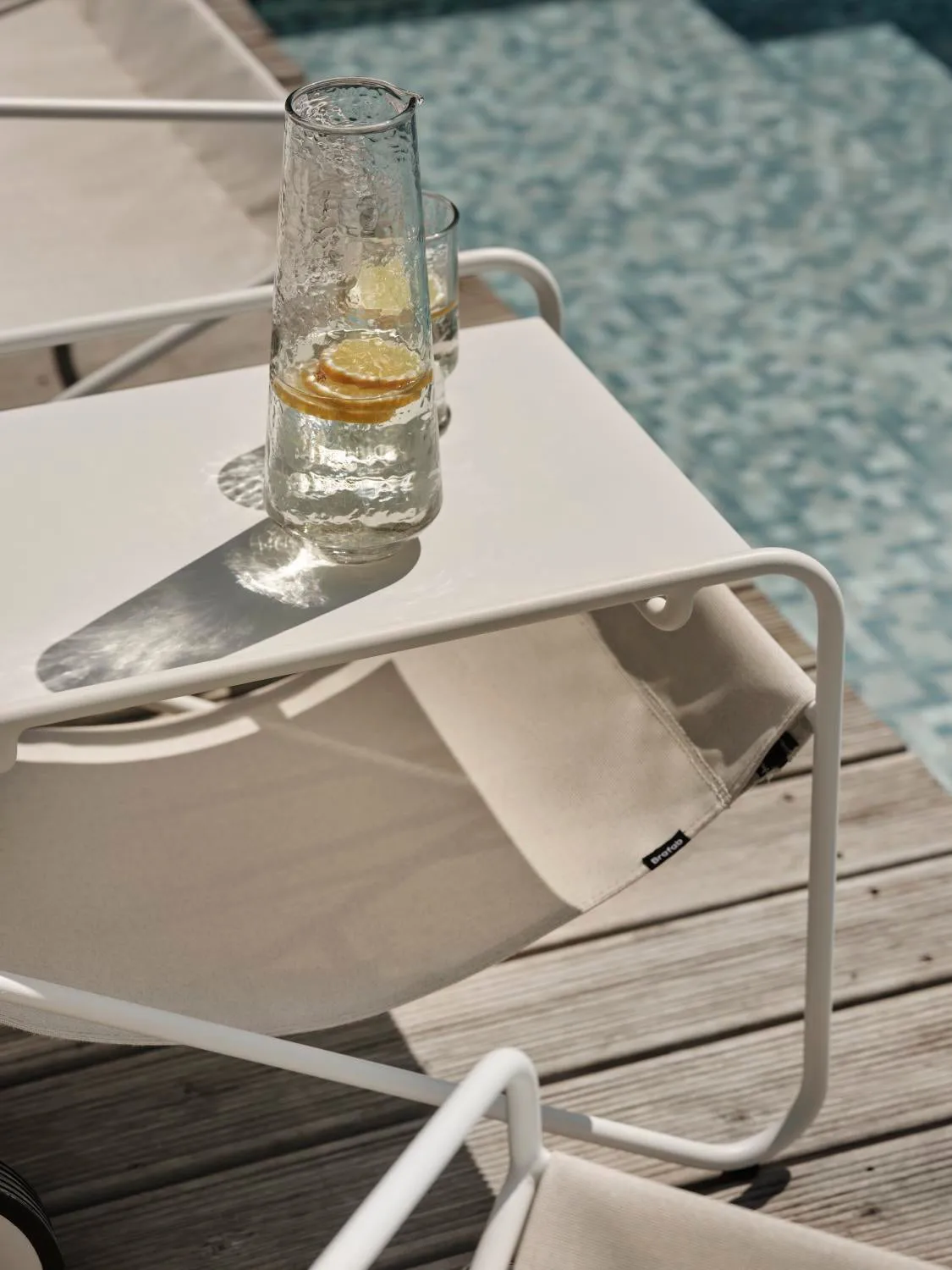 포울 테이블 사이드 테이블, White-off white, 72x44 cm Brafab