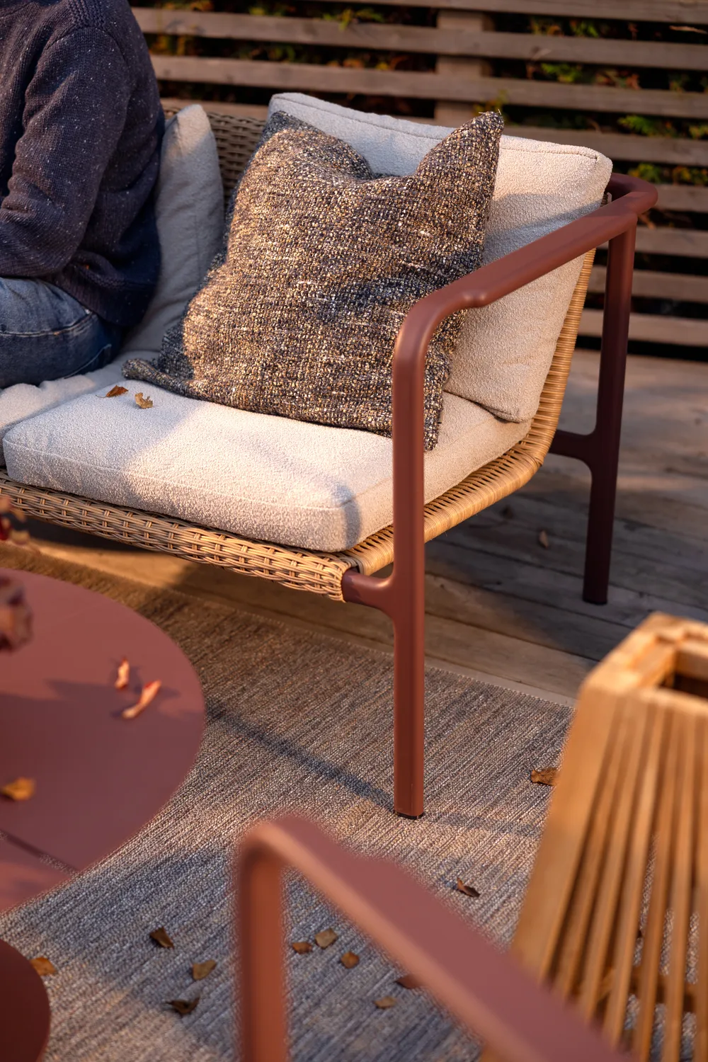 모티 소파, Zin red-teddy beige, 2-seater Brafab