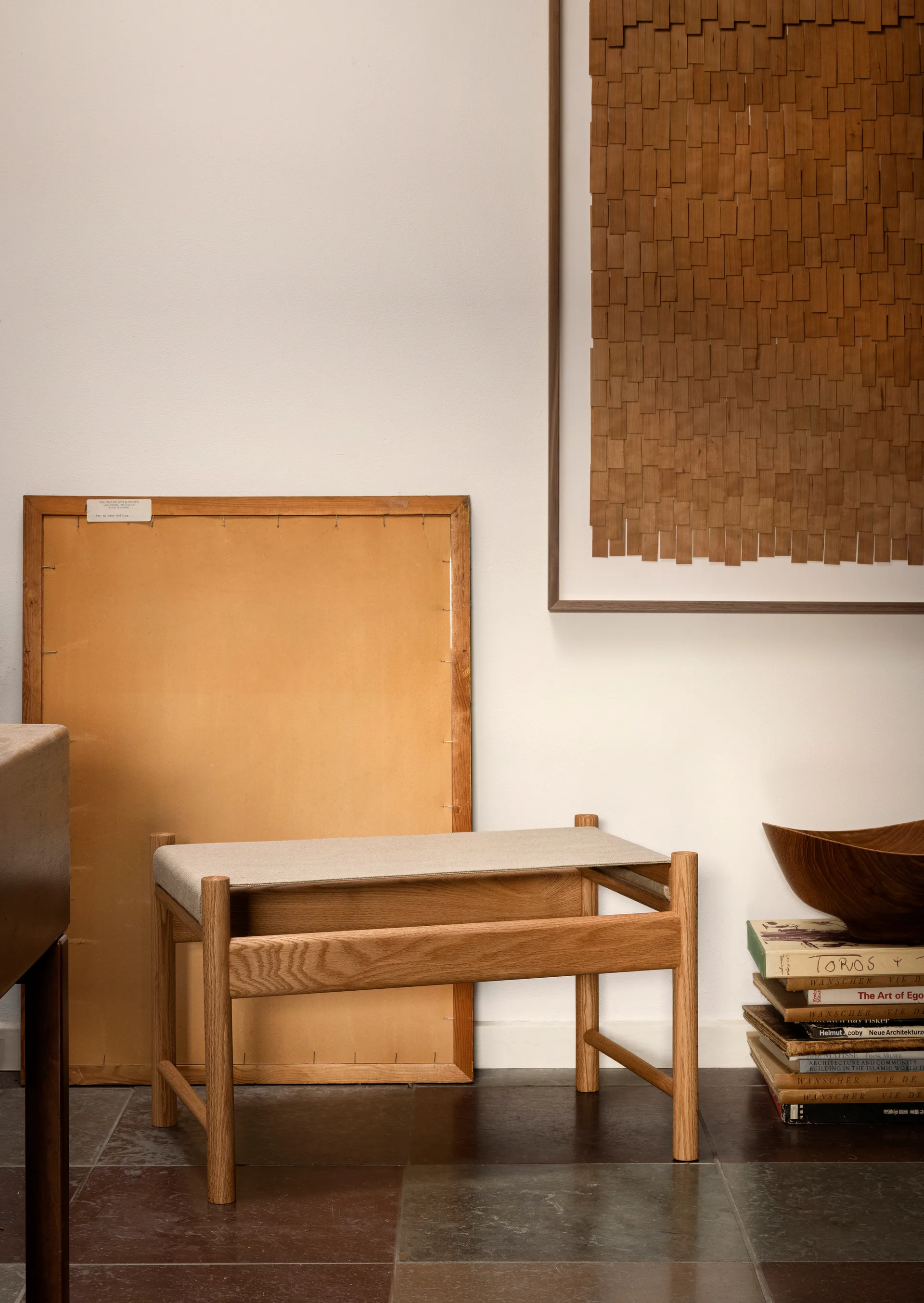 HB 스툴, Oiled oak-canvase Brdr. Krüger | 브라더 크루거