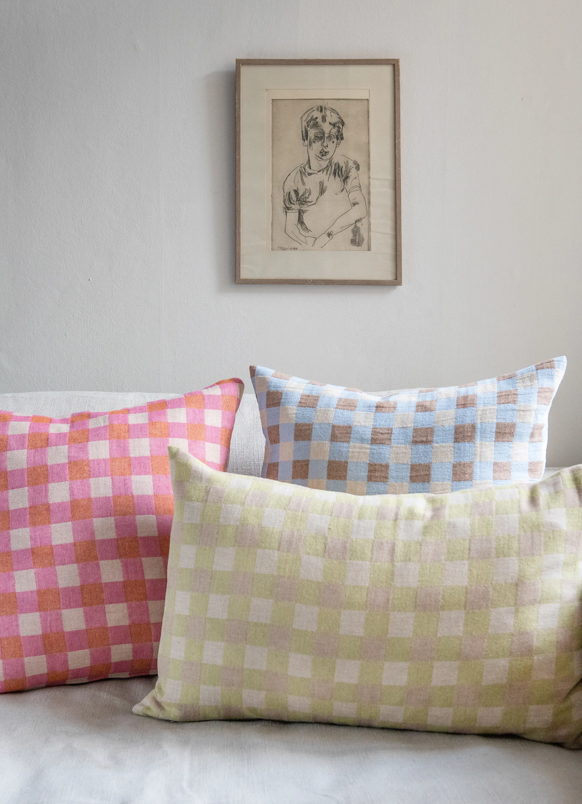 파피 베개커버 50x50 cm, Blue Brita Sweden | 브리타스웨덴