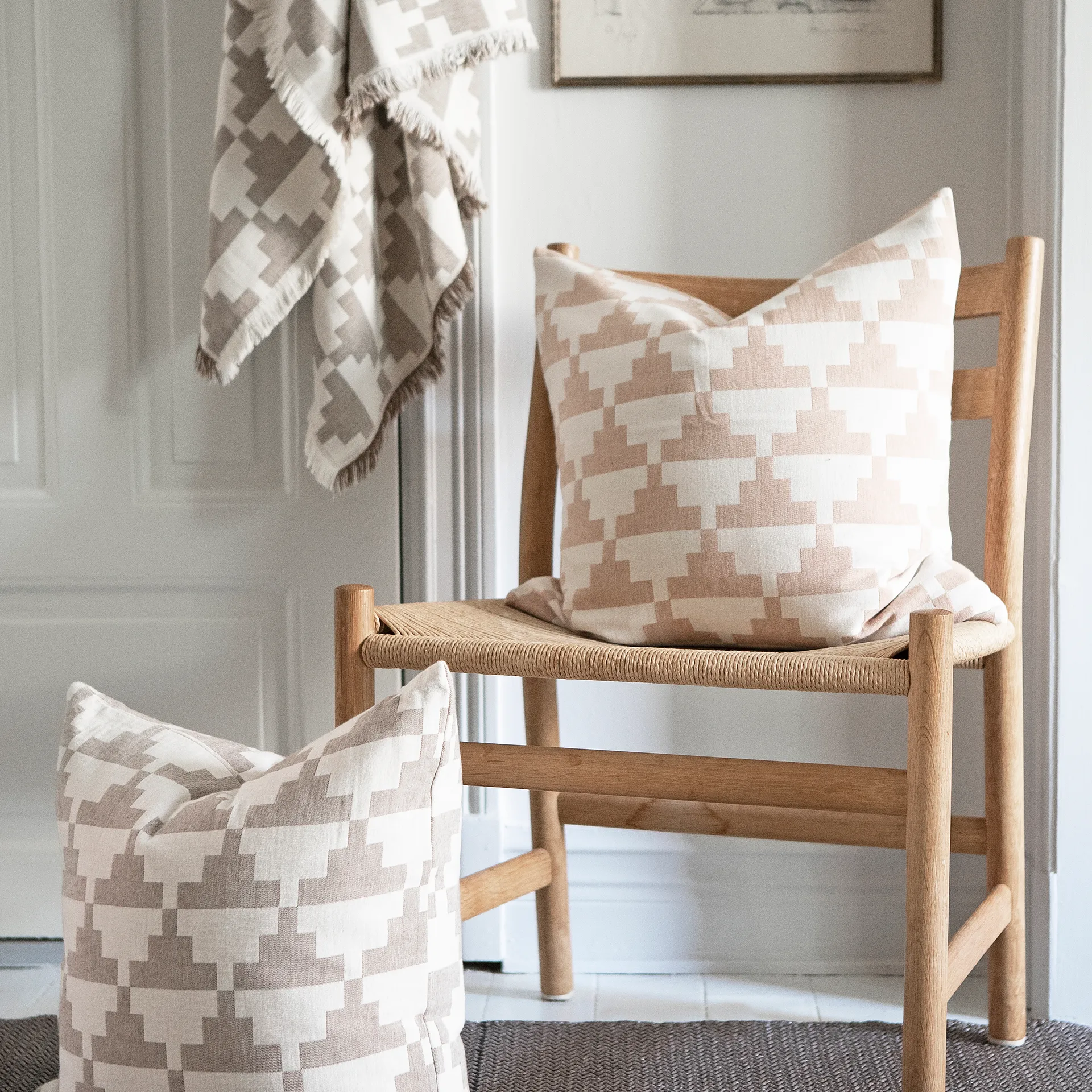 컨펙트 쿠션 커버 50x50 cm, Nude Brita Sweden | 브리타스웨덴