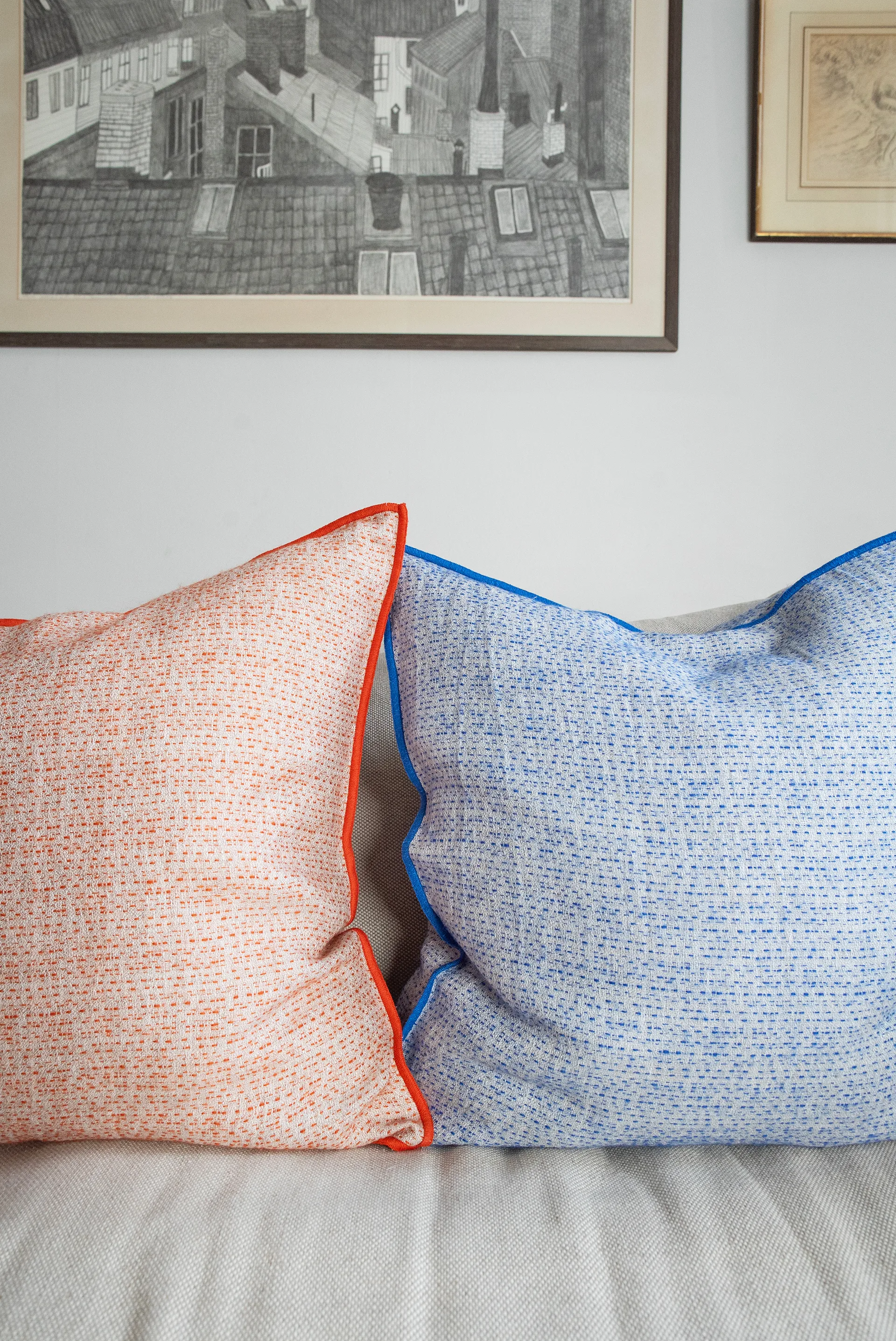 필드 베개 커버, Blue, 50x50 cm Brita Sweden | 브리타스웨덴