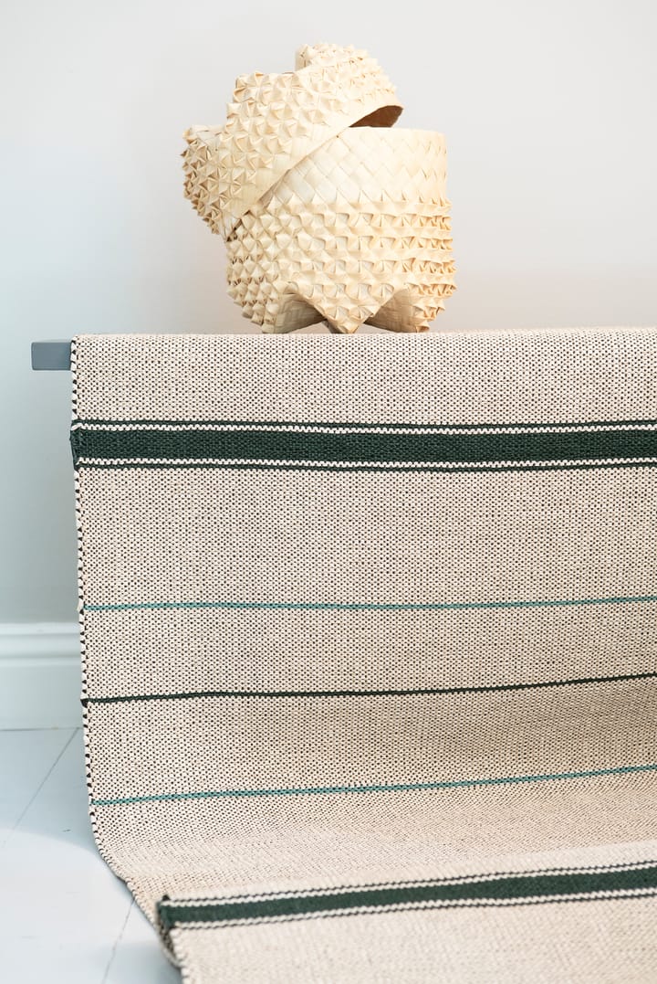 Trapeze 러그 에메랄드 (크림 화이트-그린) - 80x225 cm - Brita Sweden | 브리타스웨덴