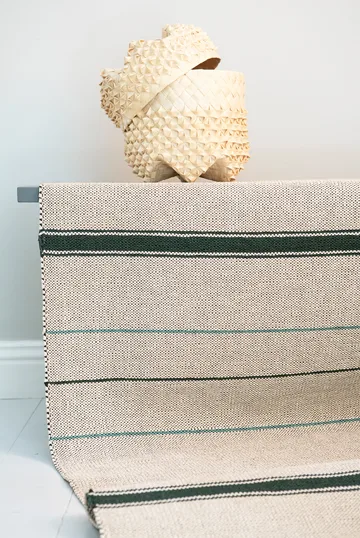 Trapeze 러그 에메랄드 (크림 화이트-그린) - 80x300 cm - Brita Sweden | 브리타스웨덴