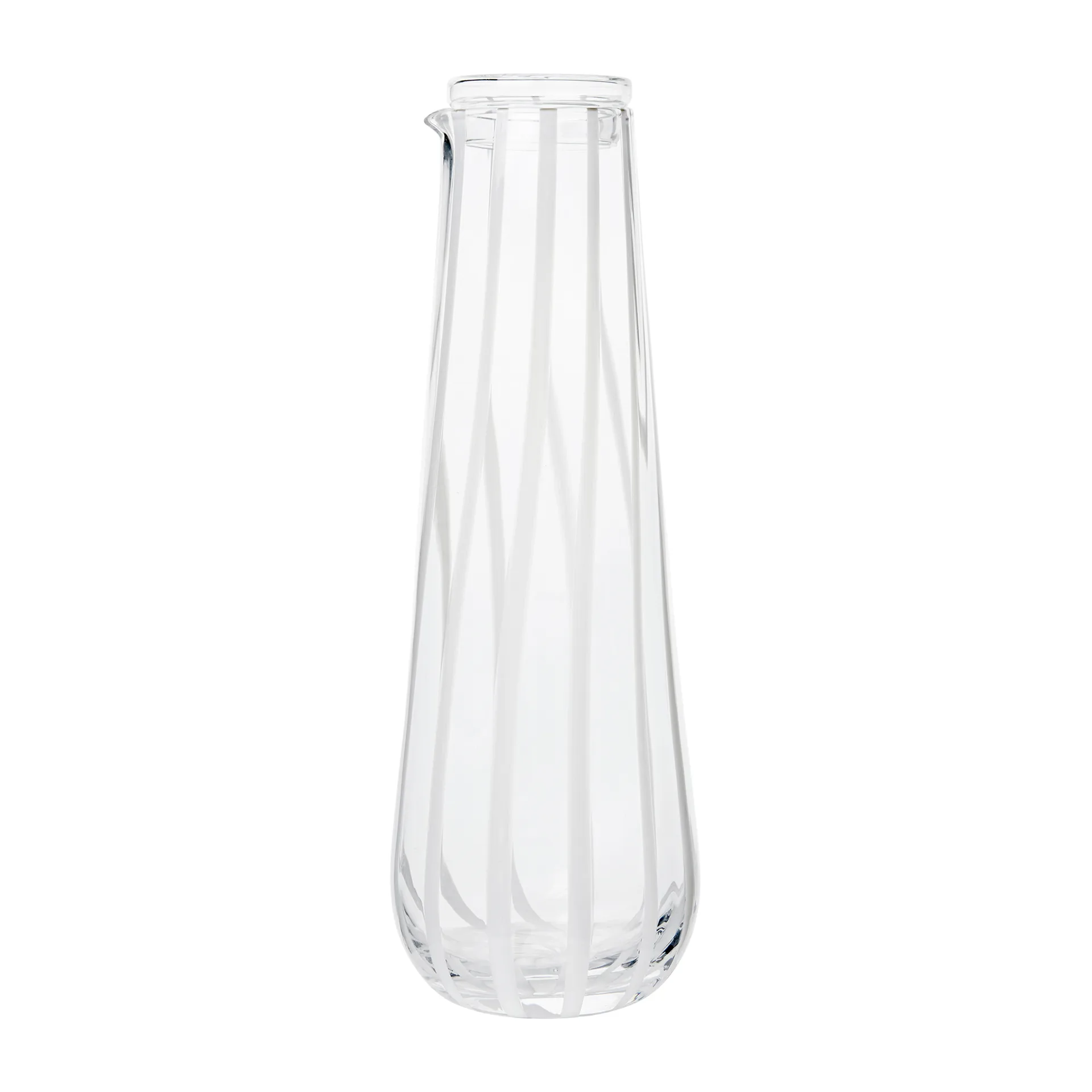 스트라이프 카라페 & 덮개 0.8 l, Clear-white stripes Broste Copenhagen | 브로스테코펜하겐