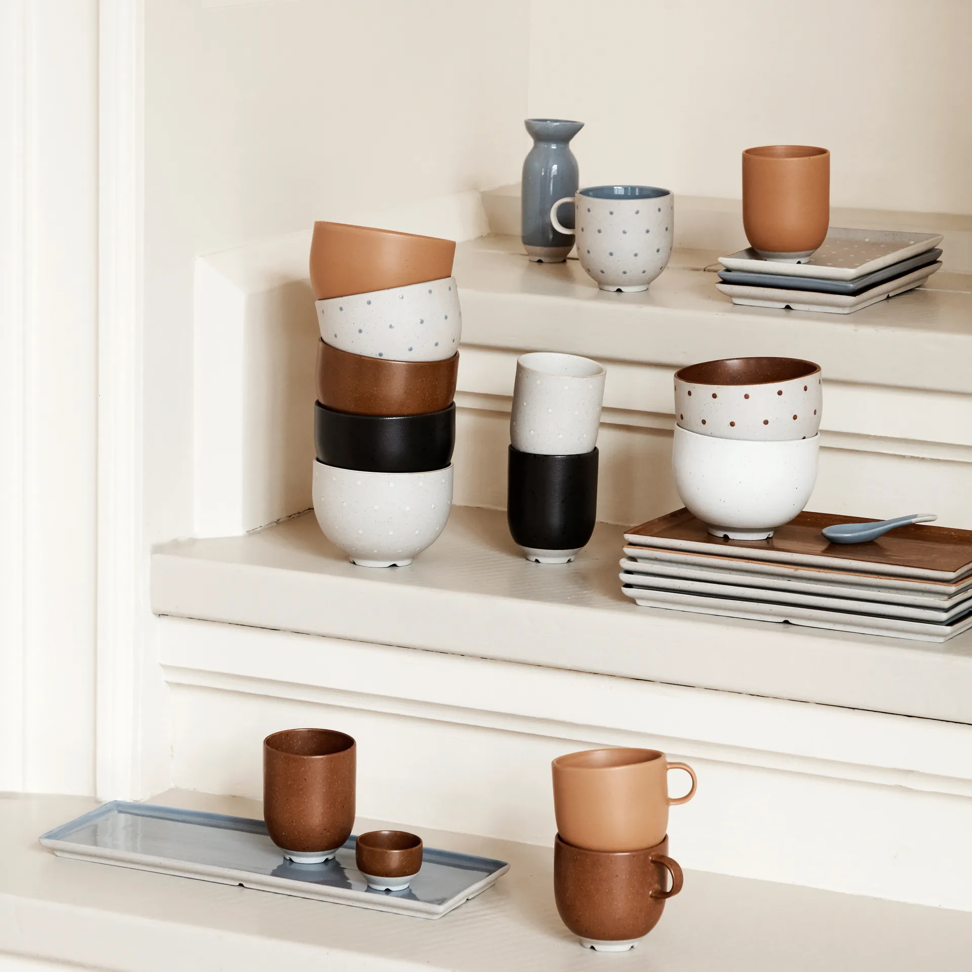 엘리 보울 Ø11 cm, soft blue dots Broste Copenhagen | 브로스테코펜하겐