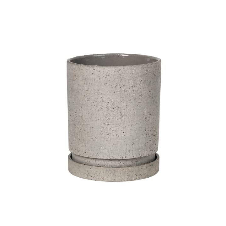 폴라리스 화분 & 소서 Ø14 cm - ceramic drizzle (grey) - Broste Copenhagen | 브로스테코펜하겐