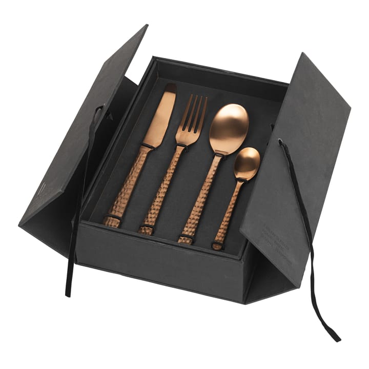 후네 커트러리 16 pcs - copper hammered - Broste Copenhagen | 브로스테코펜하겐