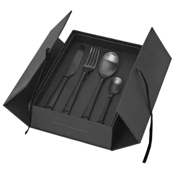 후네 커트러리 16 pcs - titanium mat black - Broste Copenhagen | 브로스테코펜하겐