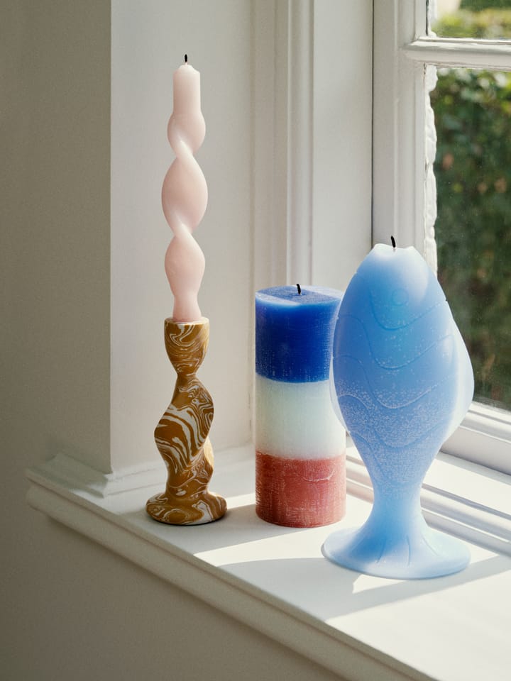 레인보우 블록 캔들 17 cm, Blue lagoon Broste Copenhagen | 브로스테코펜하겐