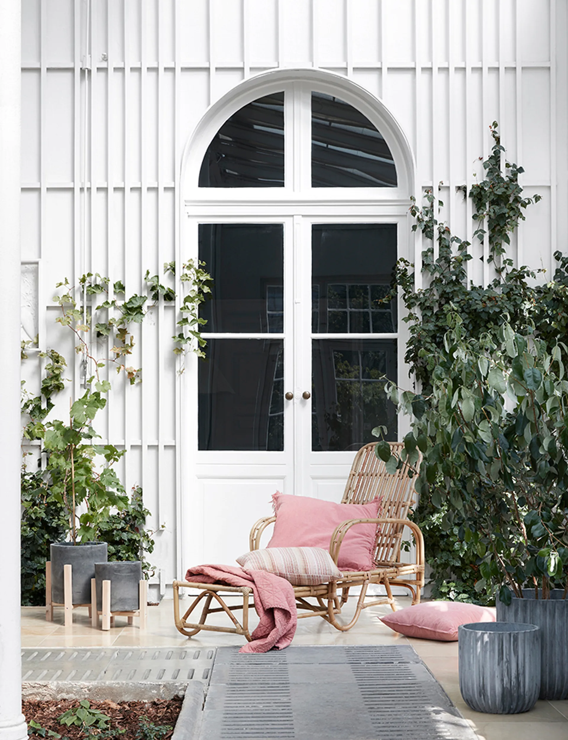 파이버 화분 2개 세트, Charcoal Broste Copenhagen | 브로스테코펜하겐